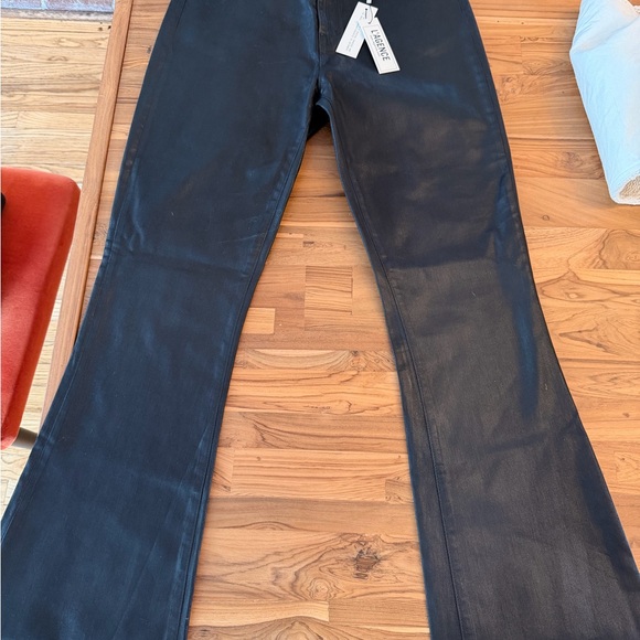 L'AGENCE Noir Coated Flare Pants - Picture 4 of 6